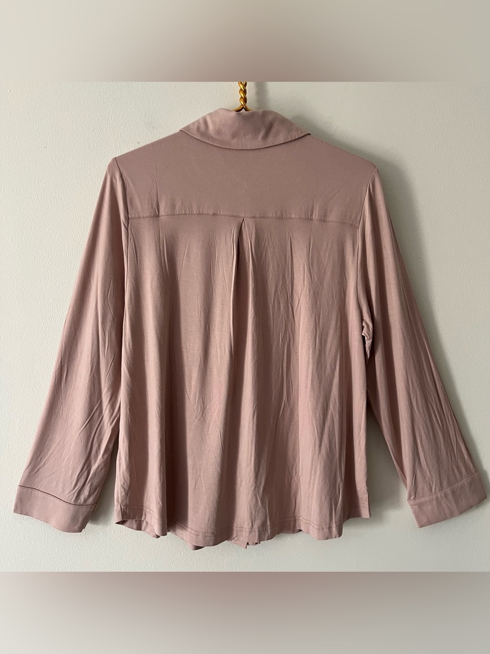 Cozy Earth Dusty Rose Bamboo Button Front Pajama Top M - Picture 5 of 8